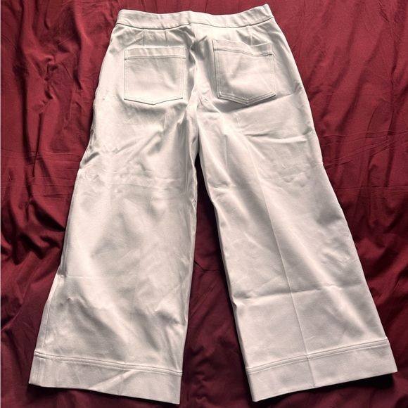 NWOT Spanx On-the-Go Cropped Wide Leg Pants White Size Large - Picture 3 of 4
